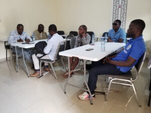 Meeting with the visually impaired students