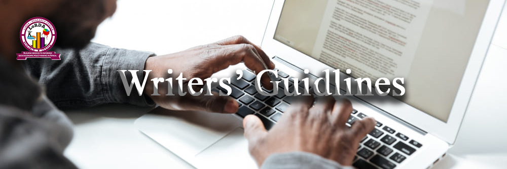 Writer guidlines